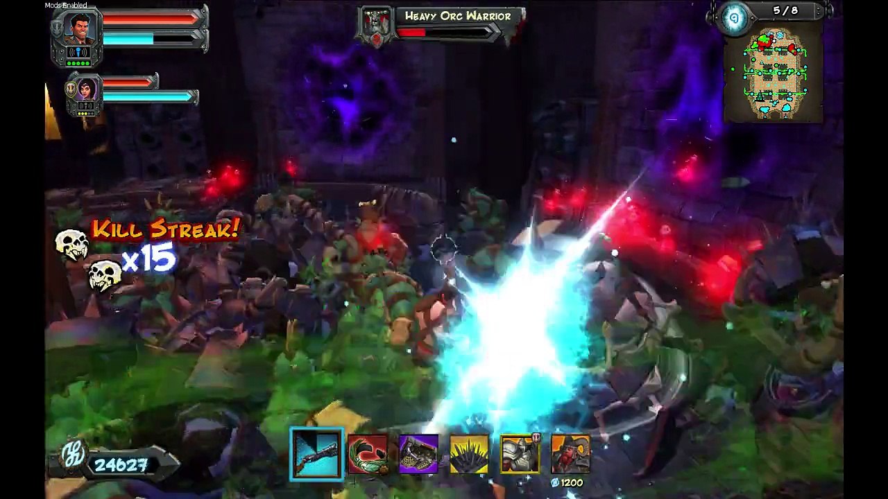 Orcs Must Die! 2 Endless Mode Let's Play / PlayThrough / WalkThrough Part - Playing As The War Mage