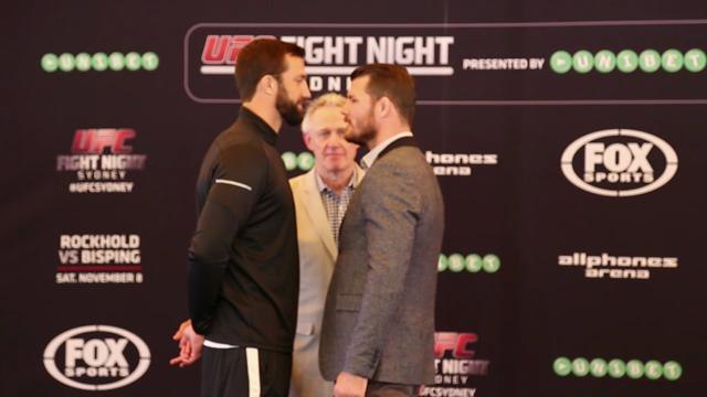 Rockhold and Bisping trash-talk through entire face-off