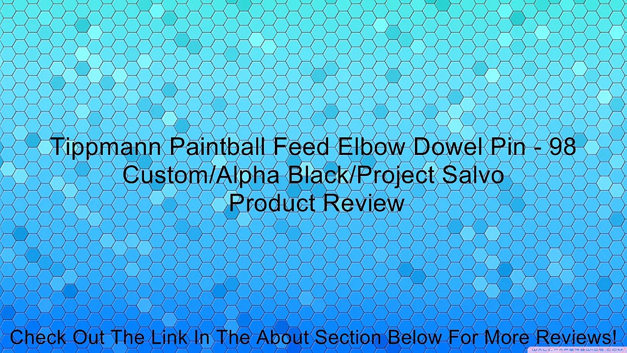 Tippmann Paintball Feed Elbow Dowel Pin - 98 Custom/Alpha Black/Project Salvo Review