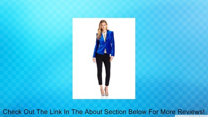Ted Baker Women's Fold Detail Velvet Blazer, Mid Blue, 0 Review
