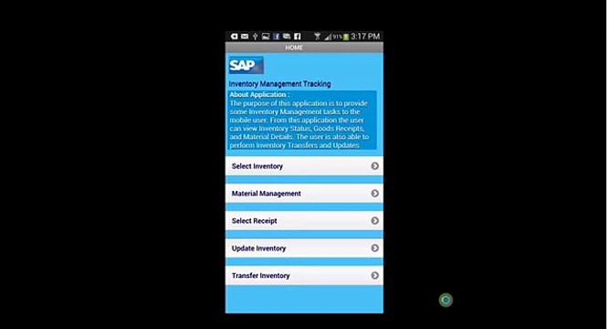 SAP Mobile Apps - Inventory Management System