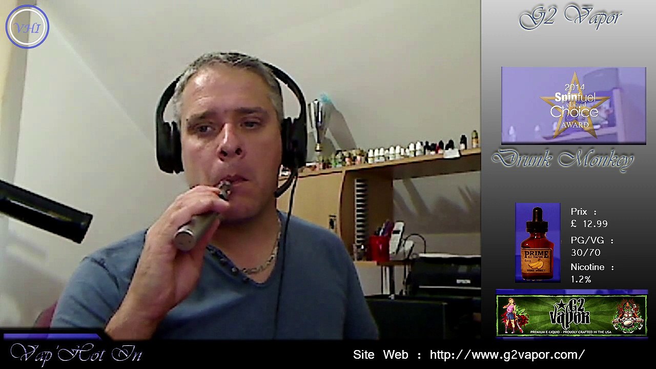 VapHotIn - Test Liquide # 58  - G2Vapor - Drunk Monkey