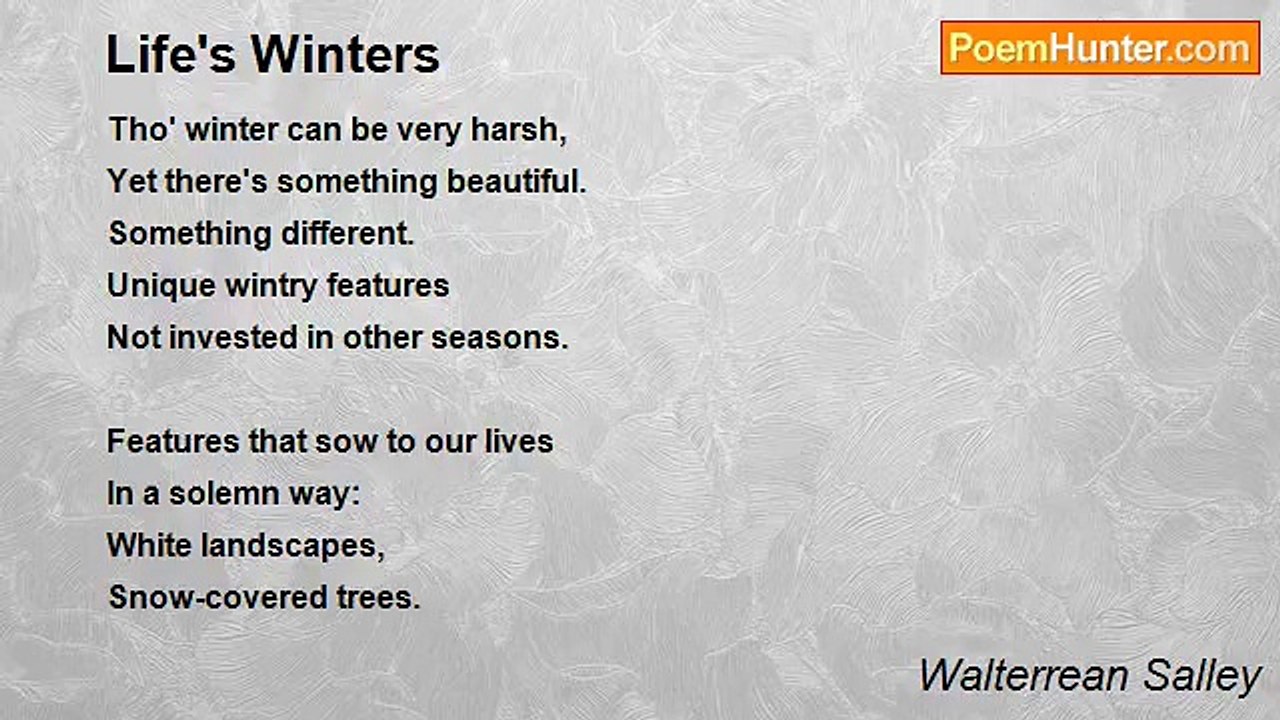 Walterrean Salley - Life's Winters
