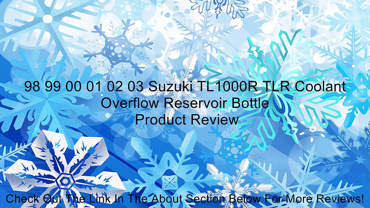 98 99 00 01 02 03 Suzuki TL1000R TLR Coolant Overflow Reservoir Bottle Review