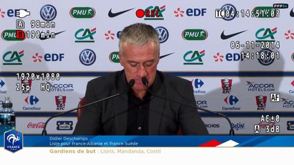 FFFTV Live : Conférence de Didier Deschamps du jeudi 6 novembre 2014(REPLAY)