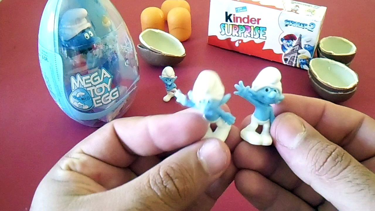 3 Tane Kinder Surprise ve 1 Tane Mega Sürpriz Yumurta Şirinler 2 Filmi Figürlü Süpriz Yumurtalar
