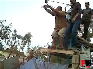 Grand pa fail at zip line