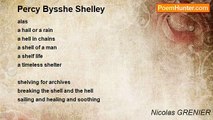 Nicolas GRENIER - Percy Bysshe Shelley