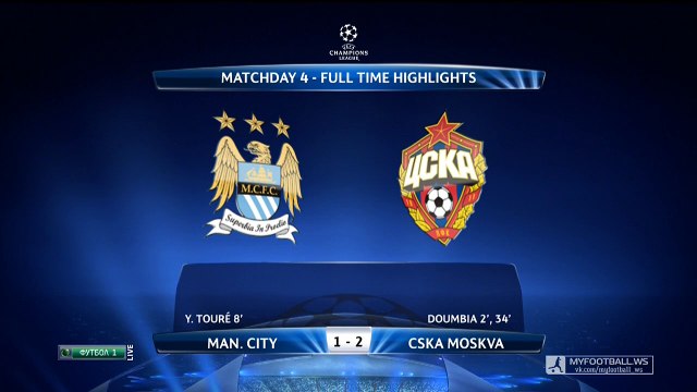 Manchester City – CSKA Moscow 1-2 All Goals And Highlights Champions League 5 November 2014