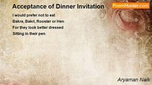 Aryaman Naik - Acceptance of Dinner Invitation