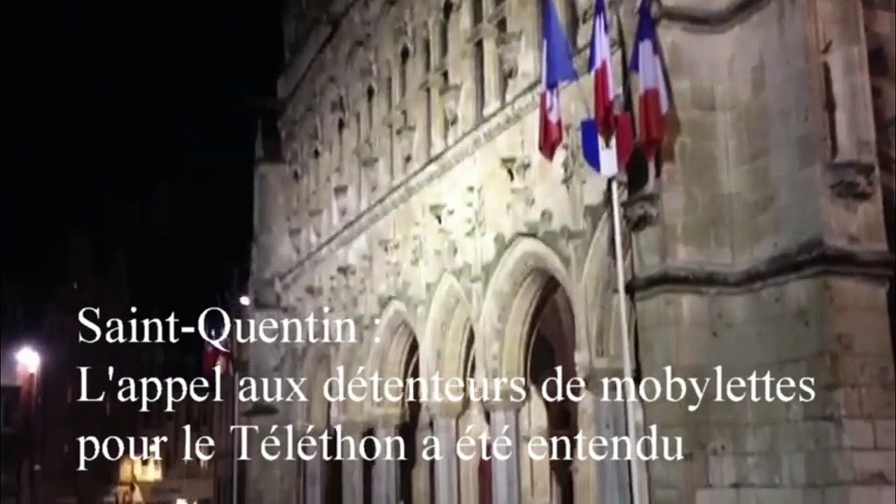 Saint-Quentin : à mobylette sur la place pour le Téléthon