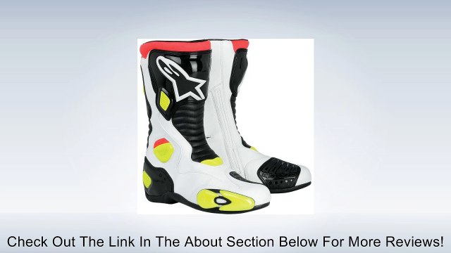 NEW ALPINESTARS S-MX 5 MOTORCYCLE BOOTS, WHITE BLACK YELLOW FLUO, EUR-45/US-10.5 Review