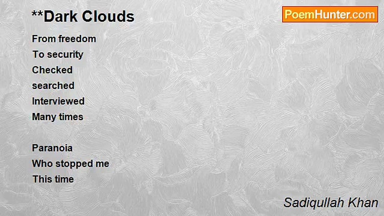 Sadiqullah Khan - **Dark Clouds
