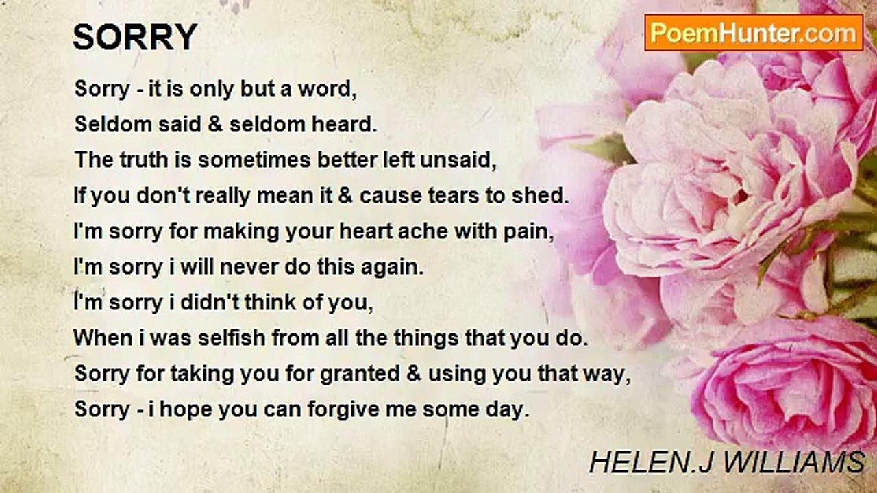 HELEN.J WILLIAMS - SORRY