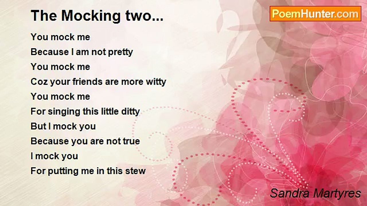 Sandra Martyres - The Mocking two...