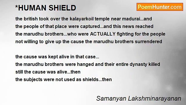 Samanyan Lakshminarayanan - *HUMAN SHIELD