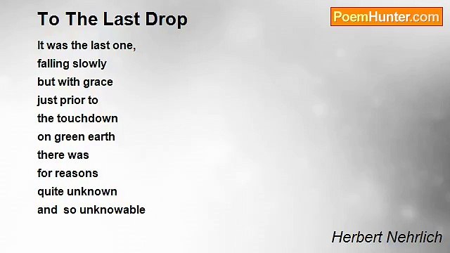 Herbert Nehrlich - To The Last Drop