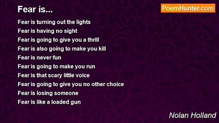 Nolan Holland - Fear is...