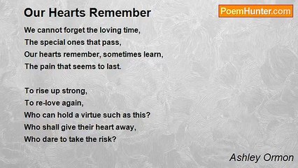 Ashley Ormon - Our Hearts Remember