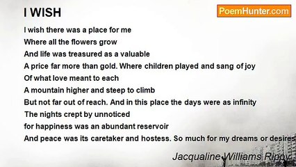 Jacqualine Williams Rippy - I WISH