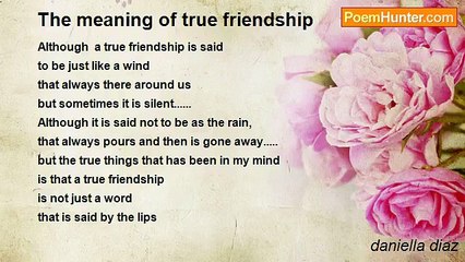 daniella diaz - The meaning of true friendship