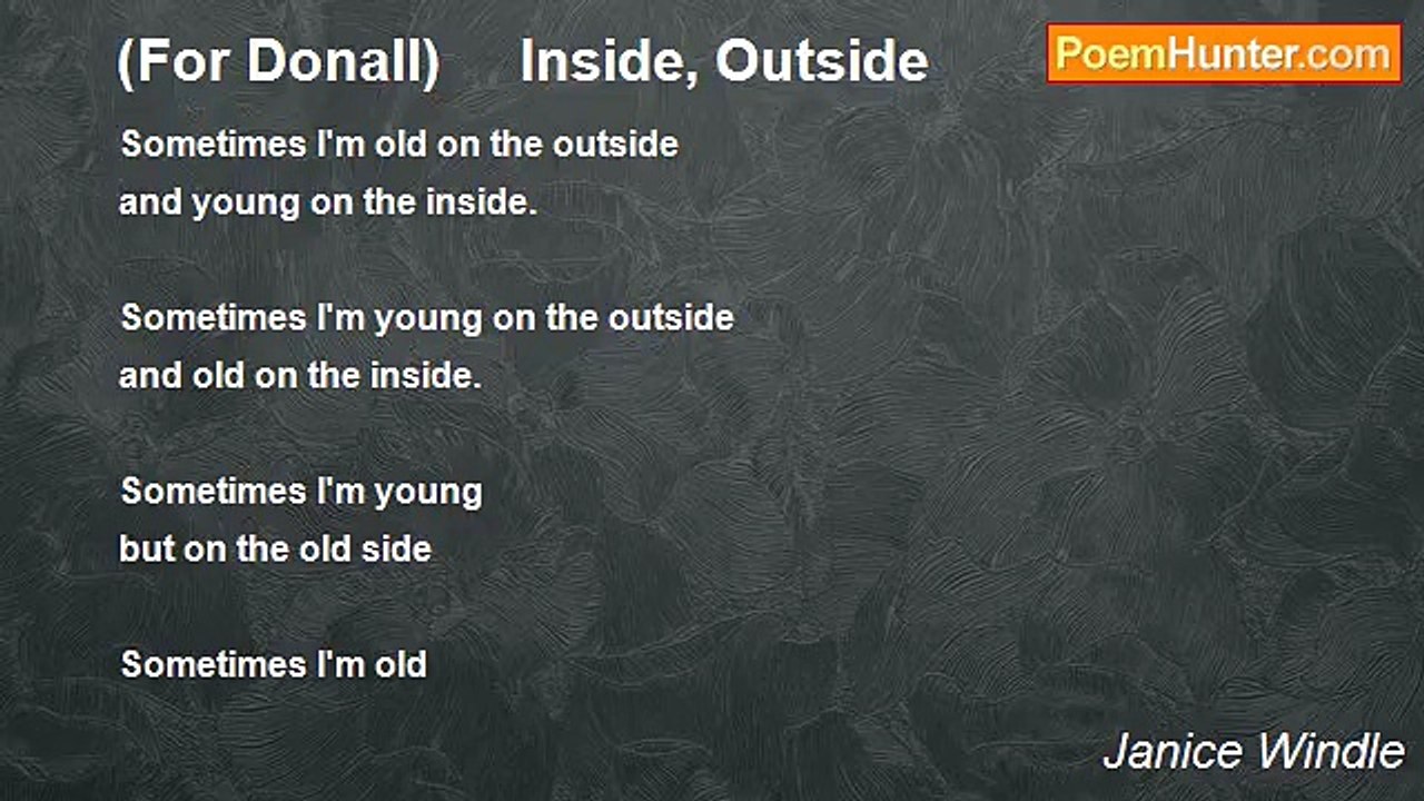 Janice Windle - (For Donall)     Inside, Outside