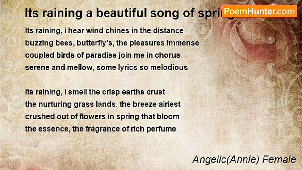 Angelic(Annie) Female - Its raining a beautiful...