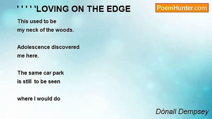 Dónall Dempsey - ' ' ' ' 'LOVING ON THE EDGE