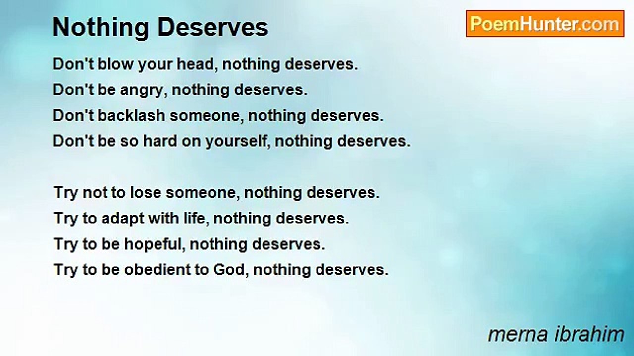merna ibrahim - Nothing Deserves