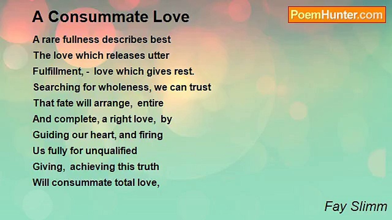Fay Slimm - A Consummate Love