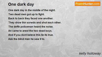 kelly holloway - One dark day