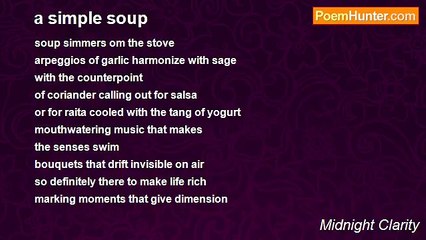 Midnight Clarity - a simple soup