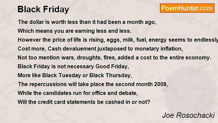 Joe Rosochacki - Black Friday