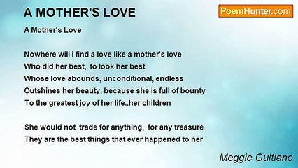 Meggie Gultiano - A MOTHER'S LOVE