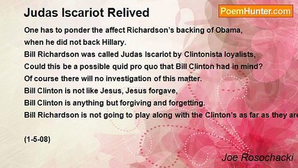 Joe Rosochacki - Judas Iscariot Relived