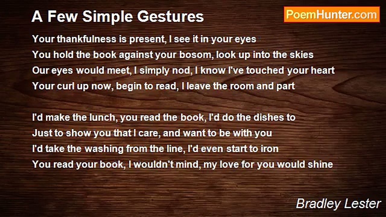 Bradley Lester - A Few Simple Gestures
