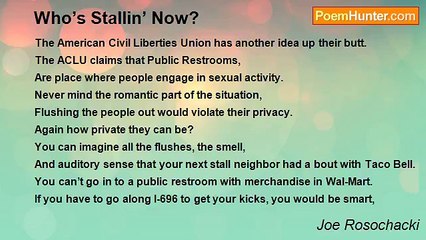 Joe Rosochacki - Who’s Stallin’ Now?