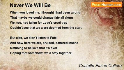 Cristelle Elaine Collera - Never We Will Be