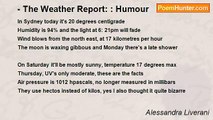 Alessandra Liverani - - The Weather Report: : Humour