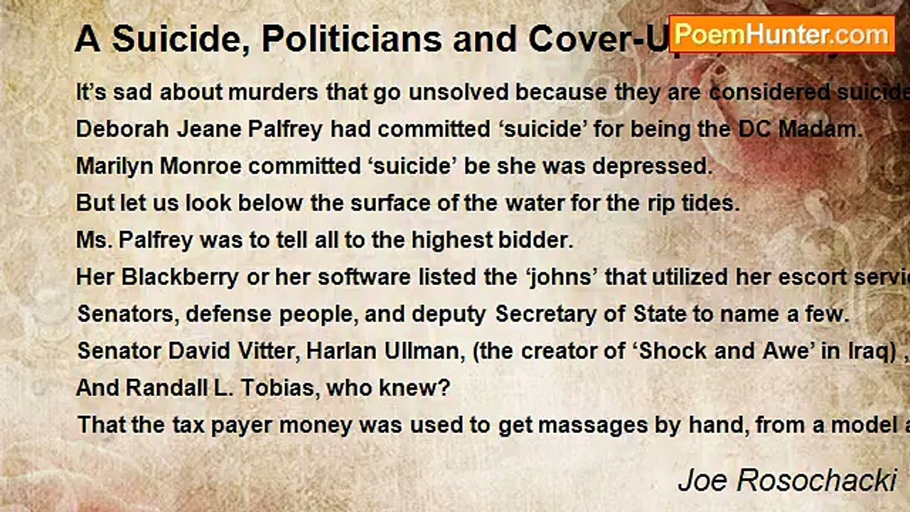 Joe Rosochacki - A Suicide, Politicians and Cover-Ups, Oh My!