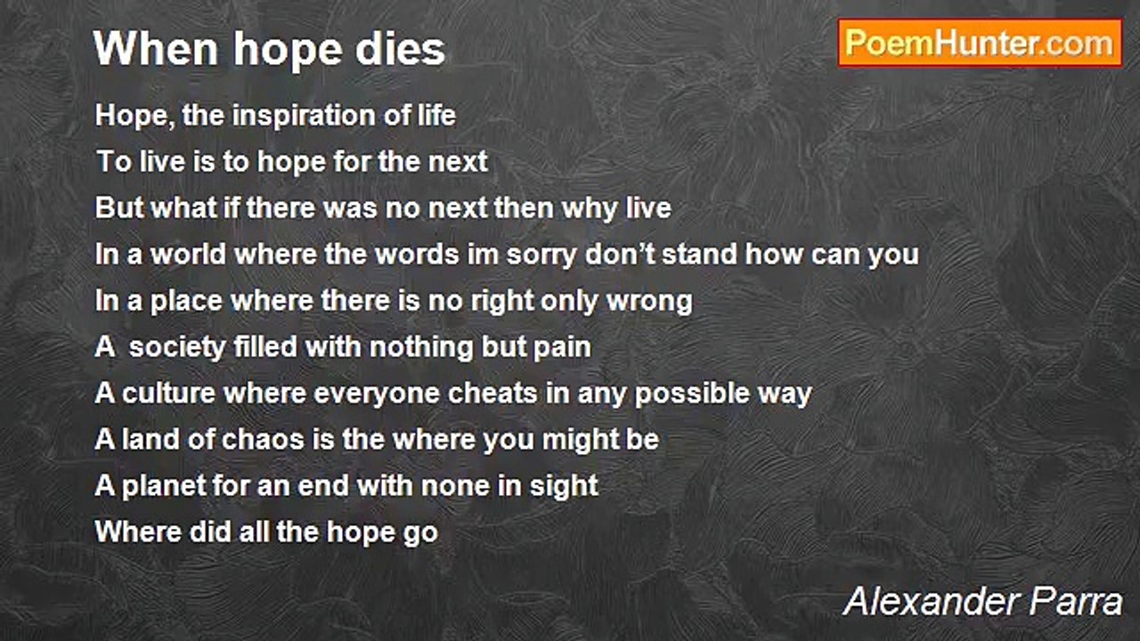 Alexander Parra - When hope dies