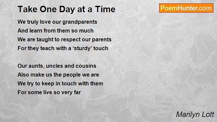 Marilyn Lott - Take One Day at a Time