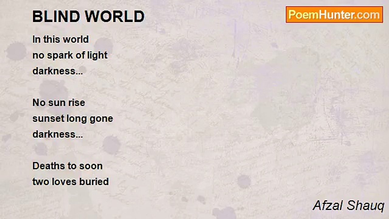 Afzal Shauq - BLIND WORLD