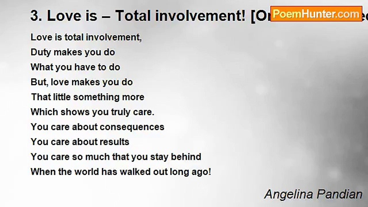 Angelina Pandian - 3. Love is – Total involveme...