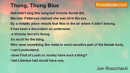 Joe Rosochacki - Thong, Thong Blue