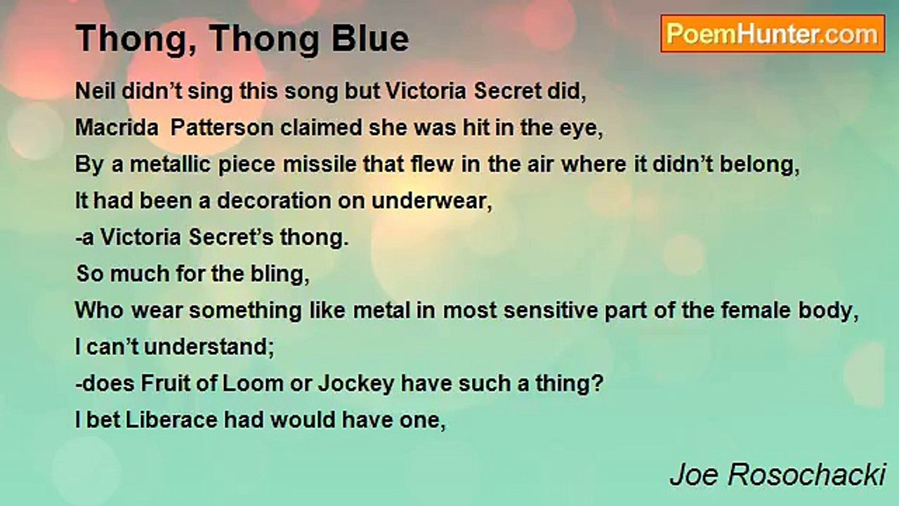 Joe Rosochacki - Thong, Thong Blue
