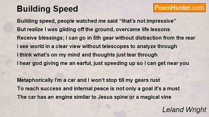 Leland Wright - Building Speed
