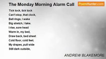ANDREW BLAKEMORE - The Monday Morning Alarm Call