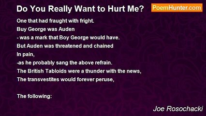 Joe Rosochacki - Do You Really Want to Hurt Me?