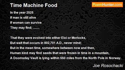 Joe Rosochacki - Time Machine Food